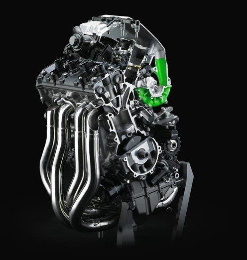 Двигатель нового мотоцикла Kawasaki Ninja H2 SX 2022 года